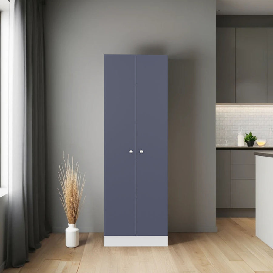 TUHOME CONCEPT Despensa de cocina de 181 cm, blanco y azul