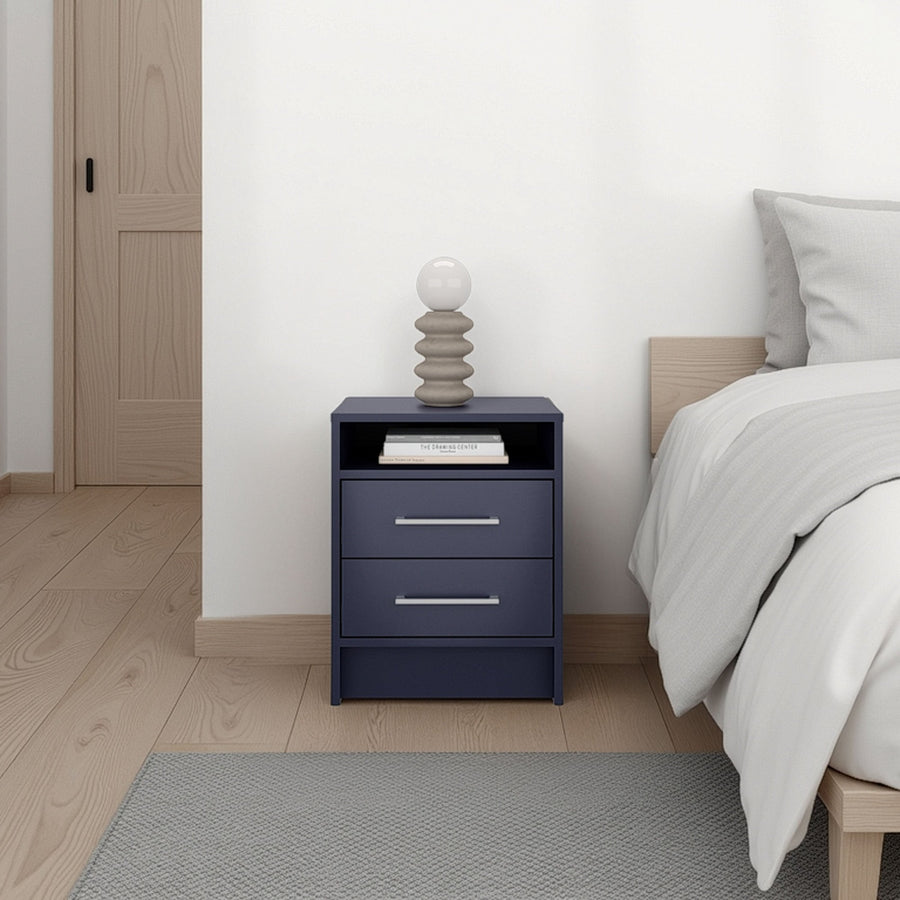 TUHOME CONCEPT Mesita de noche Eter de 40 cm, azul