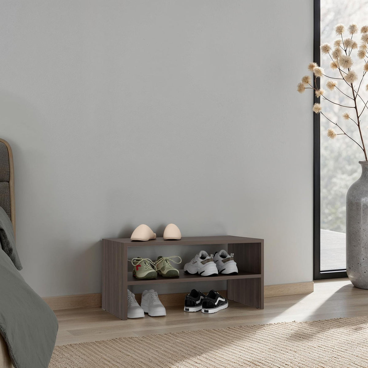 Conjunto zapatero Silpa de 10 niveles: 5 módulos apilables de 72 cm, milán
