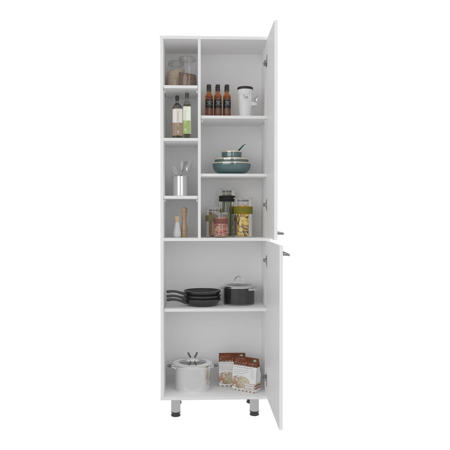 Despensa de cocina Burton de 204 cm, blanco