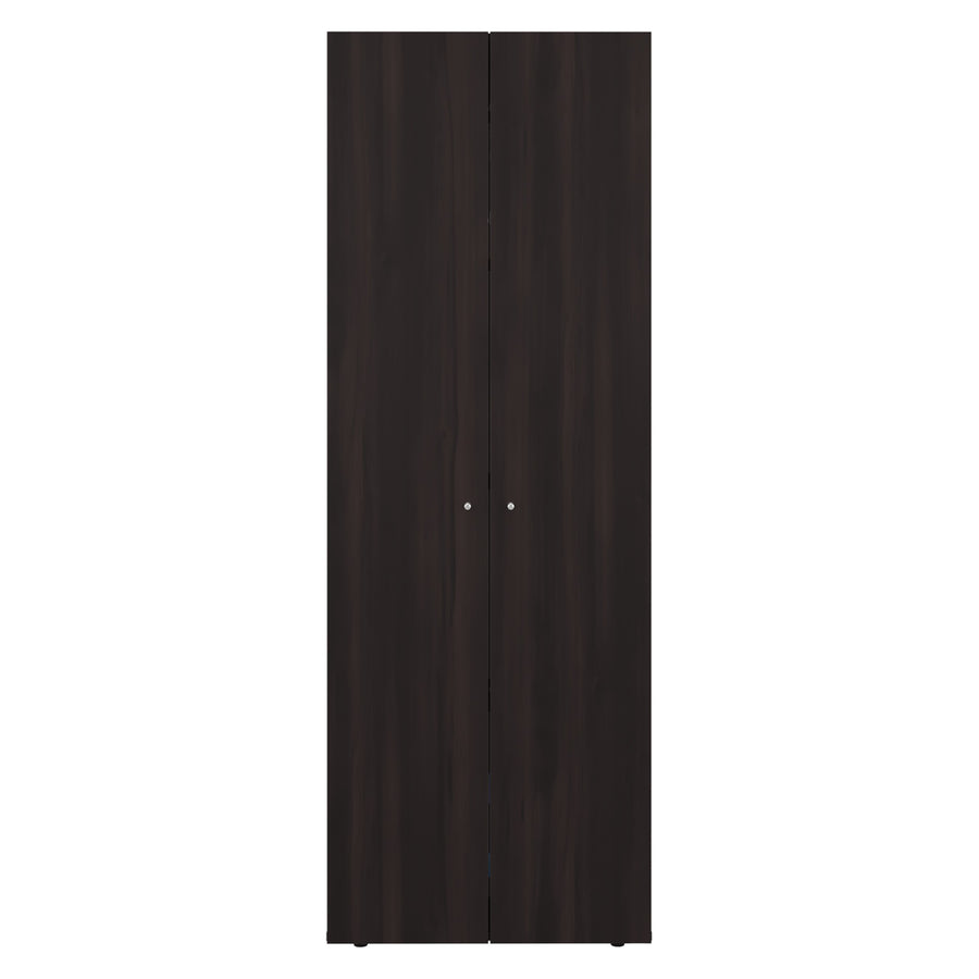 Armario ropero Home de 170 cm con 2 puertas, nogal y negro