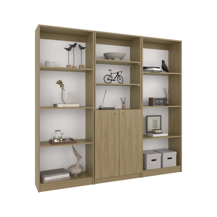 TUHOME CONCEPT Librería Home de 181 cm, fresno
