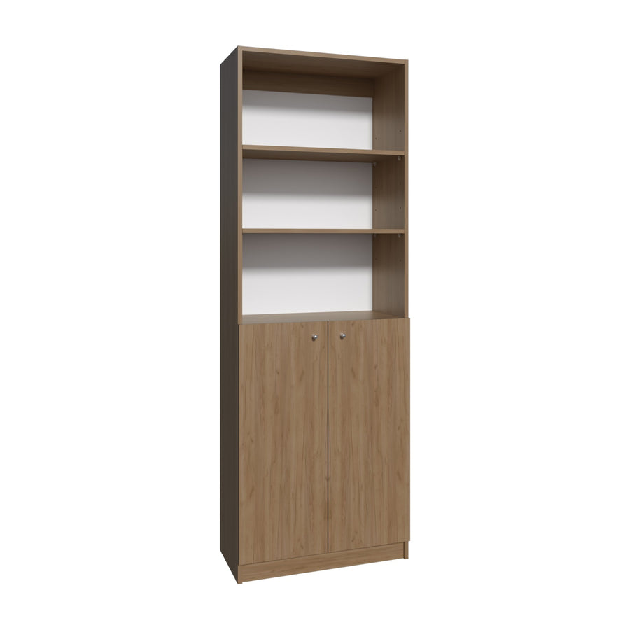 TUHOME CONCEPT Librería Home de 181 cm con 2 puertas, fresno