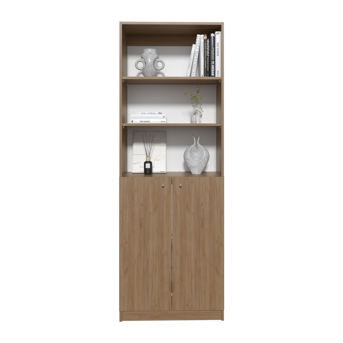 Librería Home de 181 cm con 2 puertas, fresno, foto 4 – TUHOME
