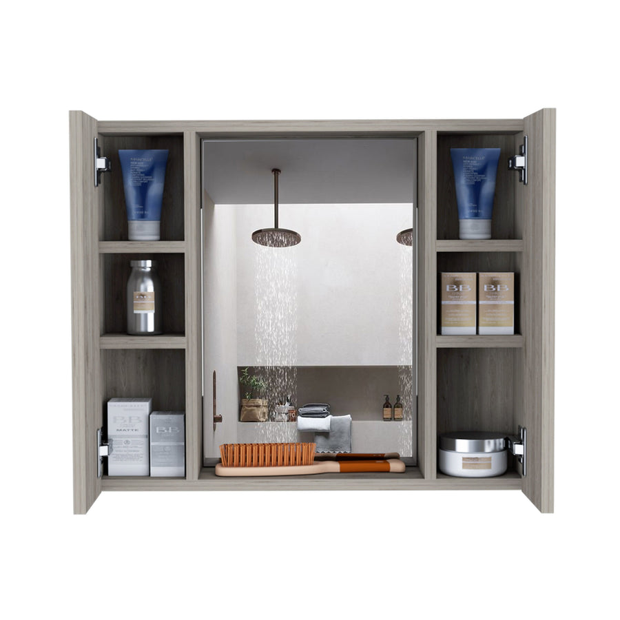 Armario de baño de pared Artemisa de 60 cm con espejo, roble Bardolino