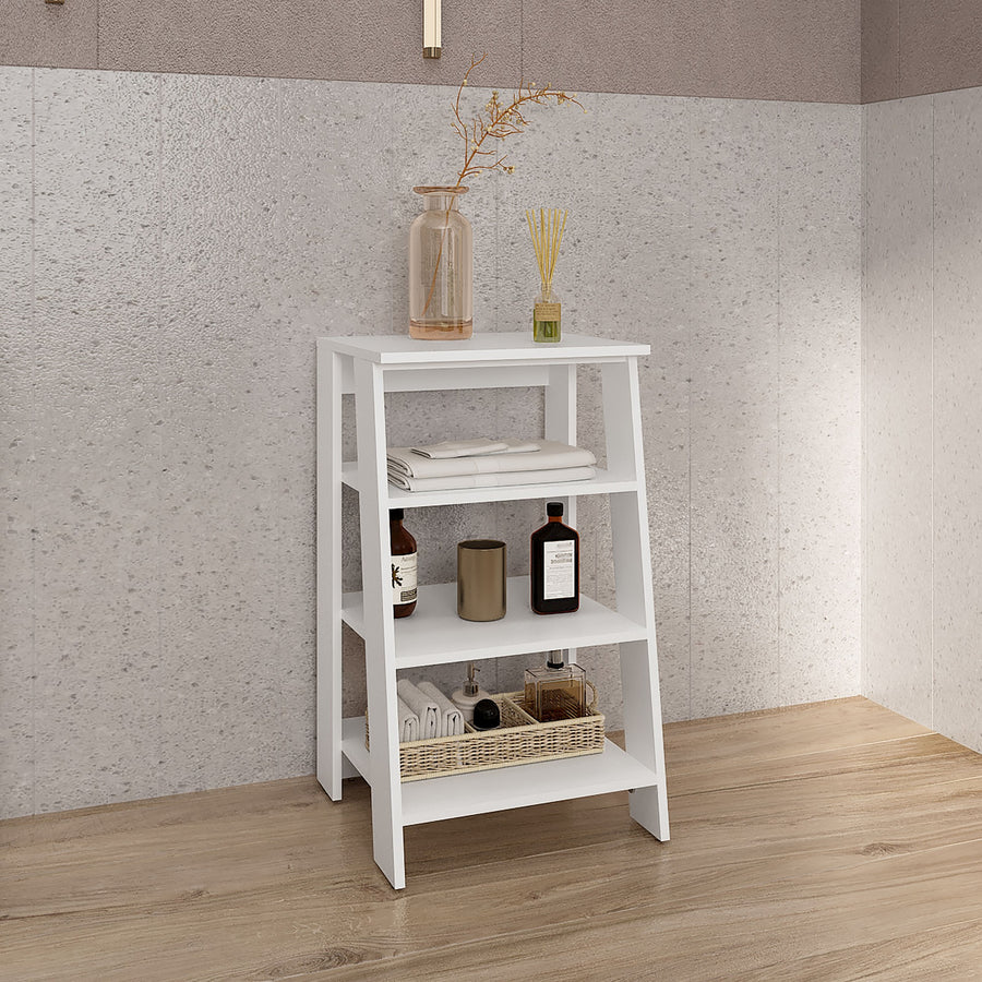 Estantería de 44 cm con 3 estantes, blanco