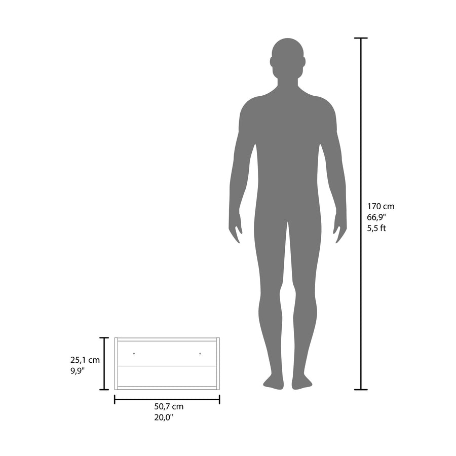 Armario de pared Elsah Pull de 51 cm, blanco