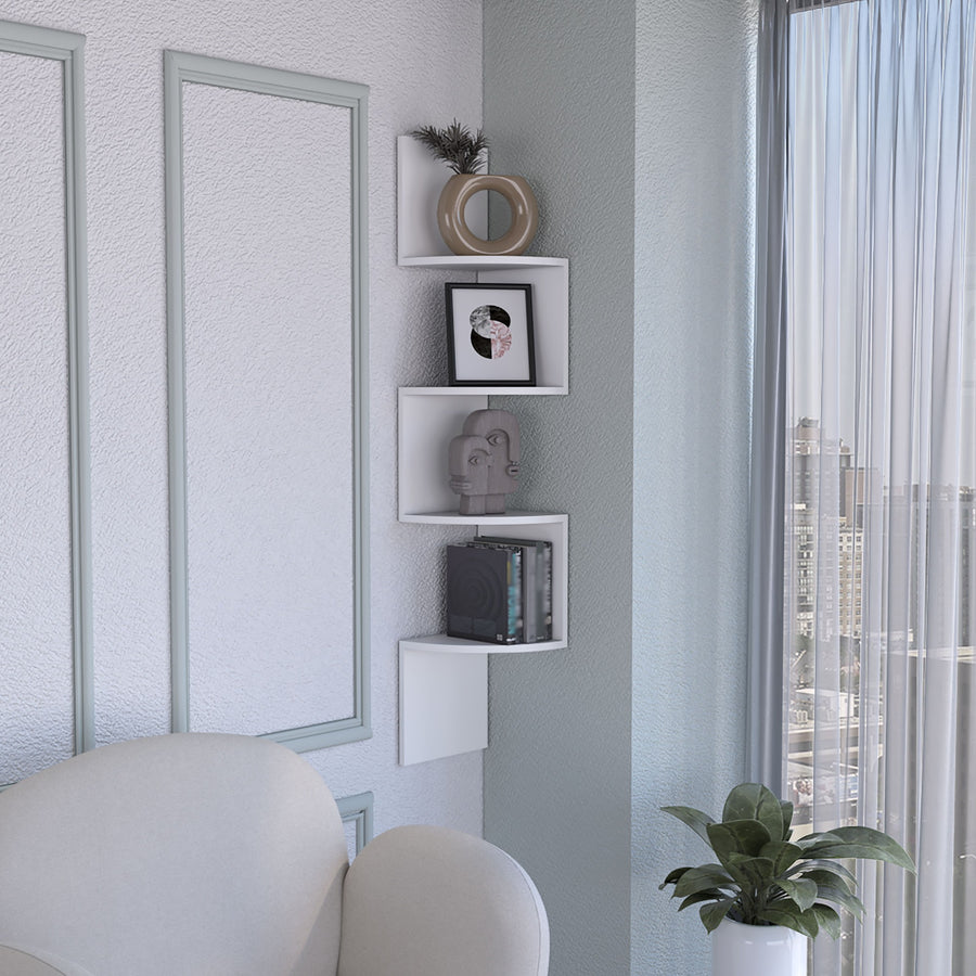 Estantería Rosset de 131 cm, blanco