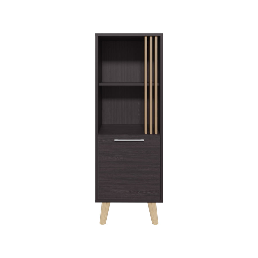 Armario multiusos Vance de 120 cm, wengué y fresno