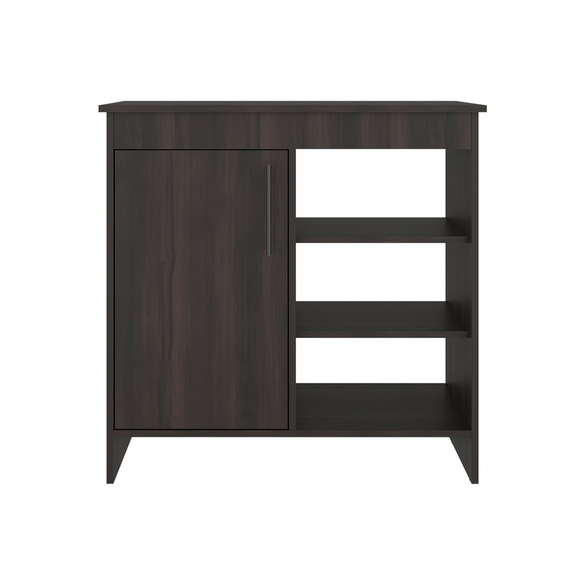 TUHOME CONCEPT Aparador Dago de 83 cm con puerta y estantes abiertos, nogal