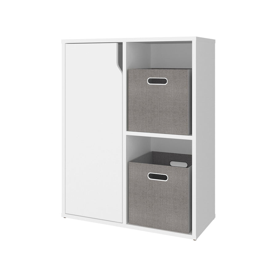 Mueble auxiliar Vicco de 77 cm con puerta y huecos abiertos, blanco