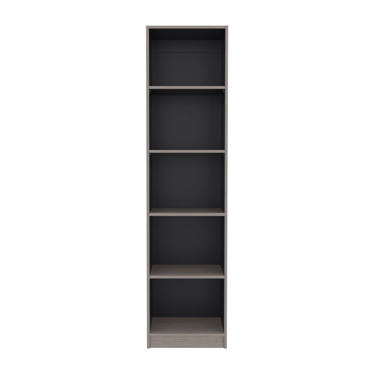 TUHOME CONCEPT Estantería alta abierta Home M2 de 181 cm con 5 huecos, gris y wengué