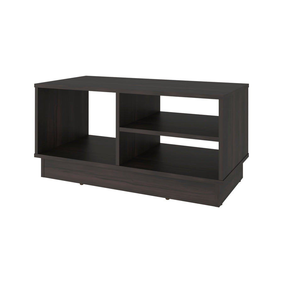 TUHOME CONCEPT Mesa de centro Caoba 80 cm con huecos de almacenaje, nogal
