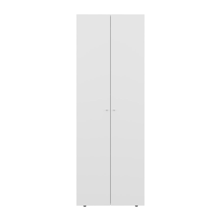 TUHOME CONCEPT Armario Home Dreams M1 de 170 cm con 2 puertas, barra de colgar y estante, blanco