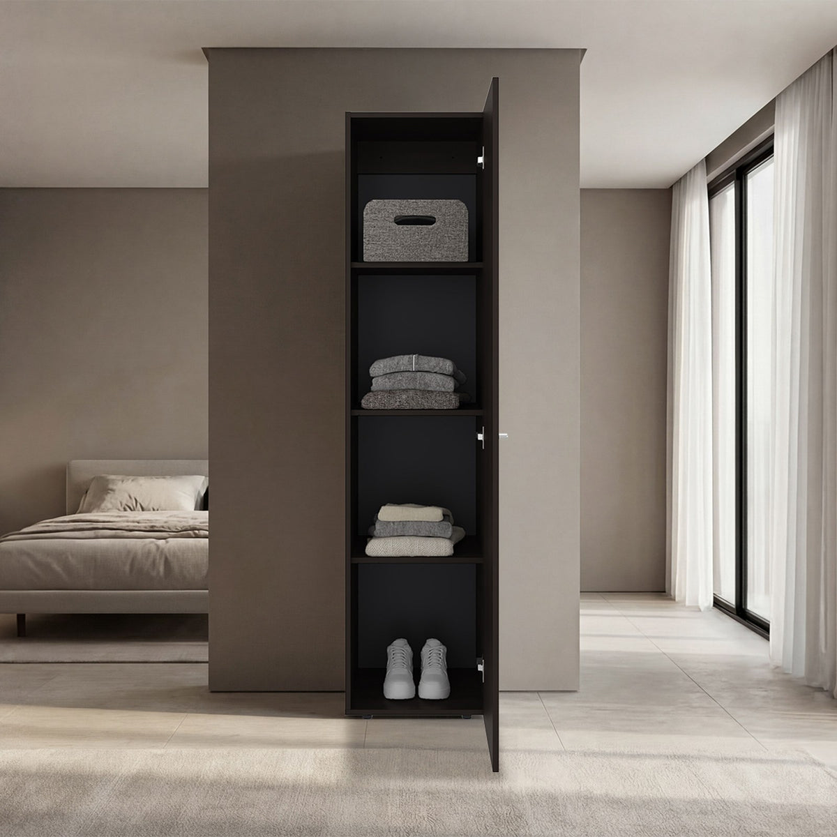 TUHOME CONCEPT Armario ropero Dreams de 170 cm, nogal