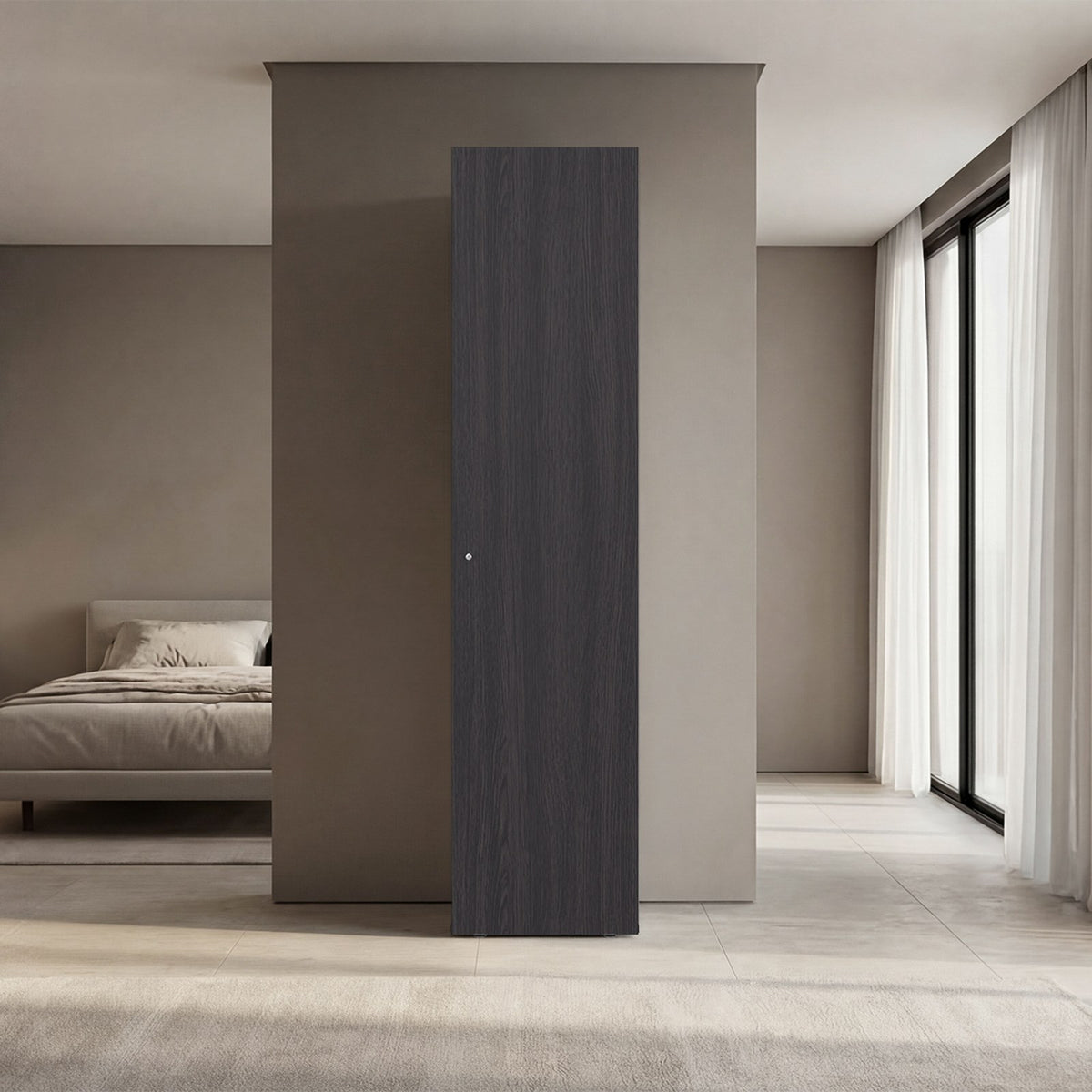 Armario Home Dreams M4 de 170 cm con 1 puerta, wengué