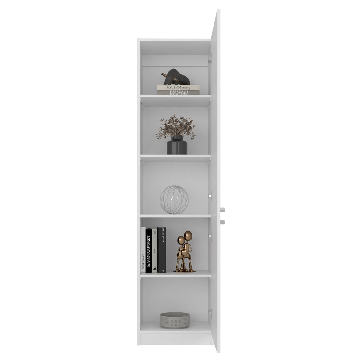 Estantería alta Delhi de 181 cm con 2 puertas, blanco