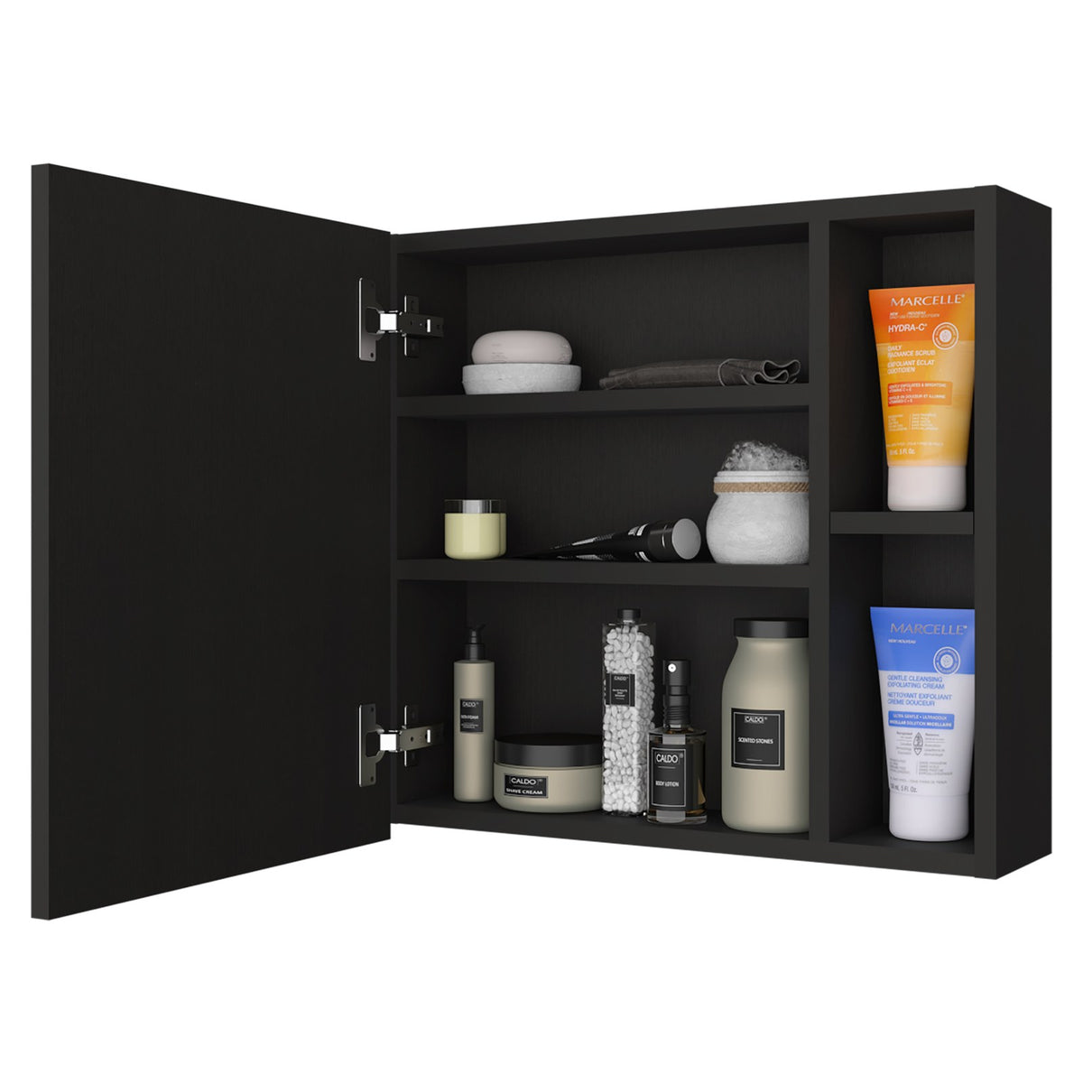 TUHOME CONCEPT Armario de baño de pared Oman de 50 cm, wengué