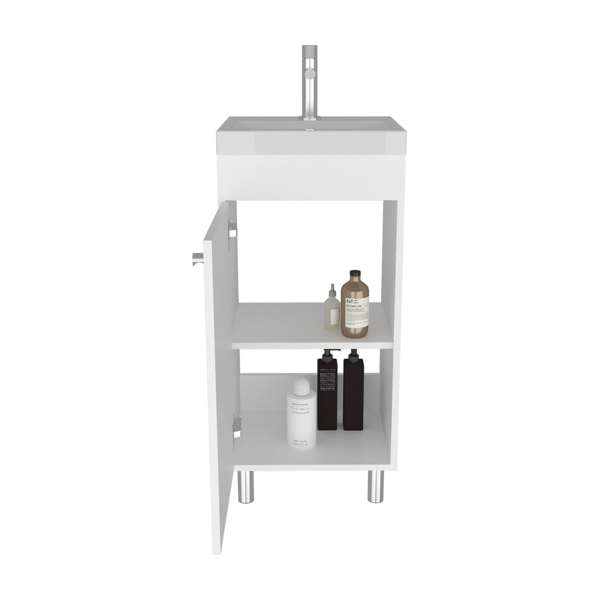 Mueble de lavabo Rivera de 40 cm con lavabo, blanco