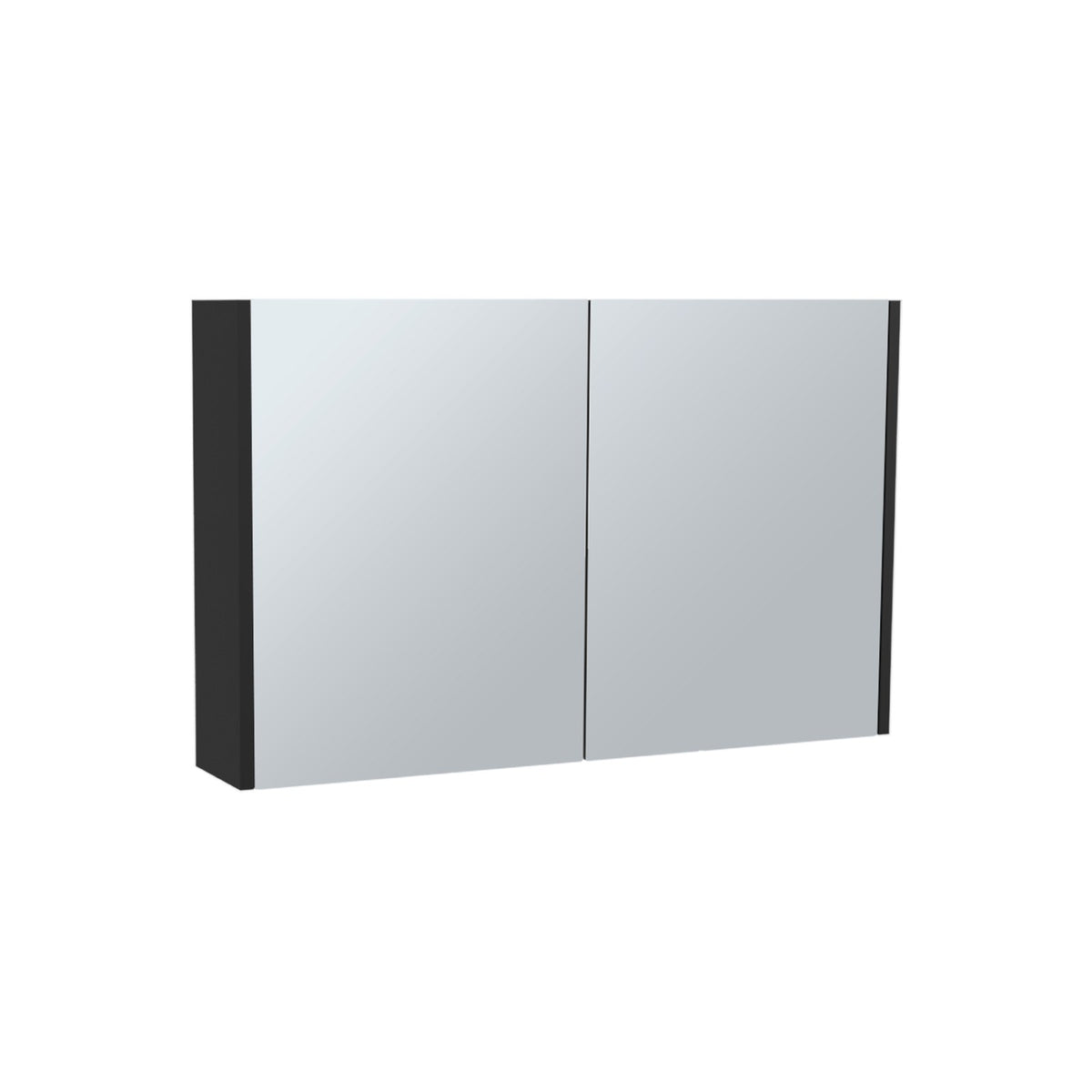 TUHOME CONCEPT Armario de baño de pared de 80 cm con 2 puertas de espejo, wengué