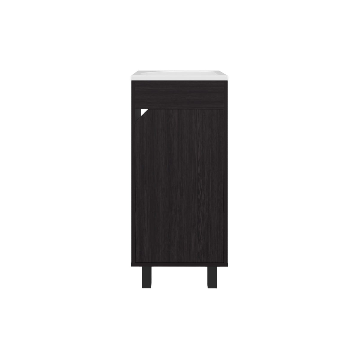 Mueble de lavabo de pie Bethel de 40 cm con lavabo, wengué