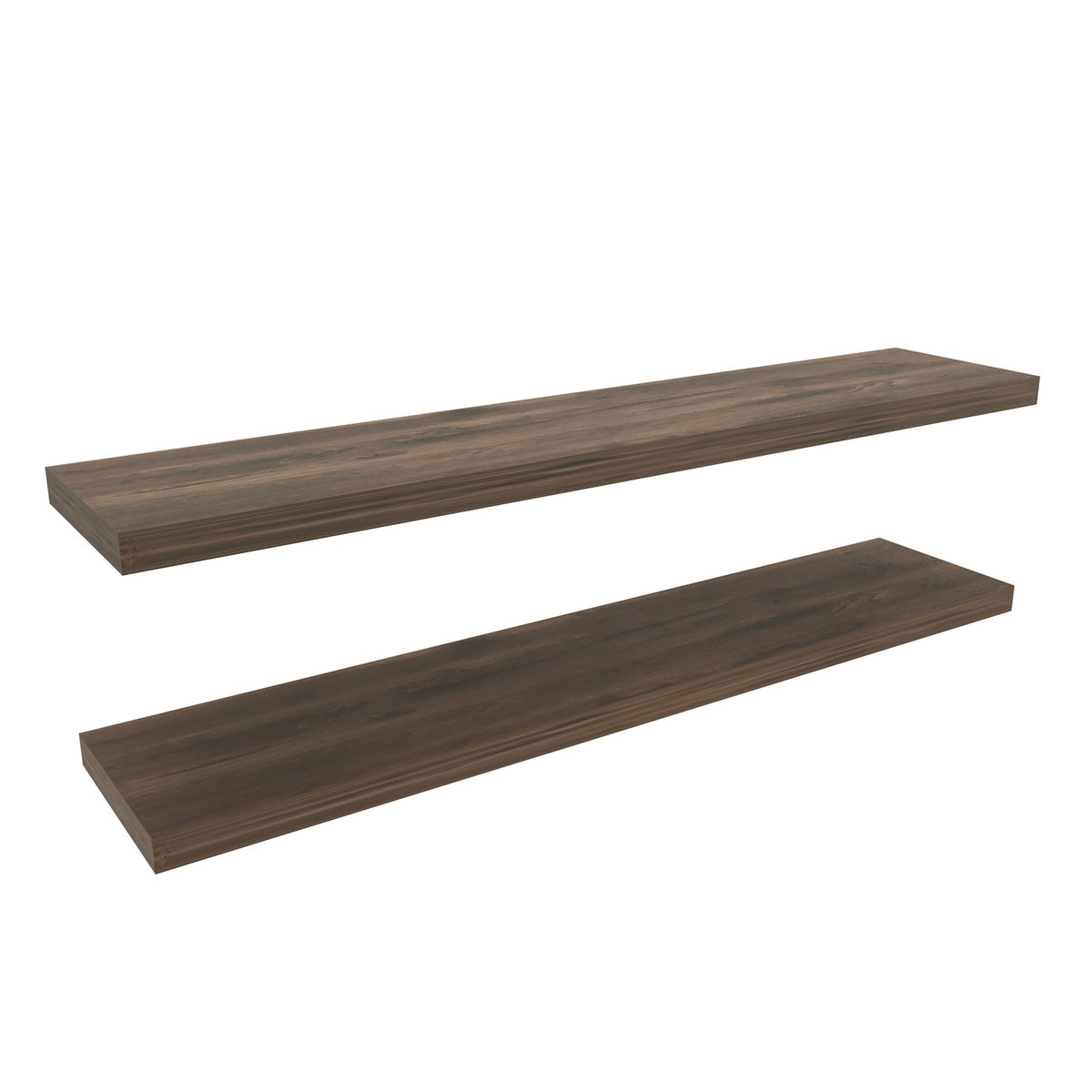 Estantes flotantes de 120 x 25 cm, pack de 2, roble bellota
