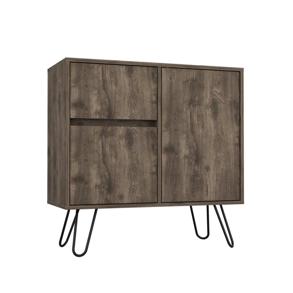 TUHOME CONCEPT Aparador Andorra de 80 cm, roble oscuro