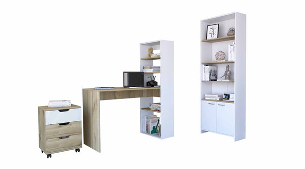 Conjunto Z Oficina Escritorio Estanteria Z 120 Cajonera A