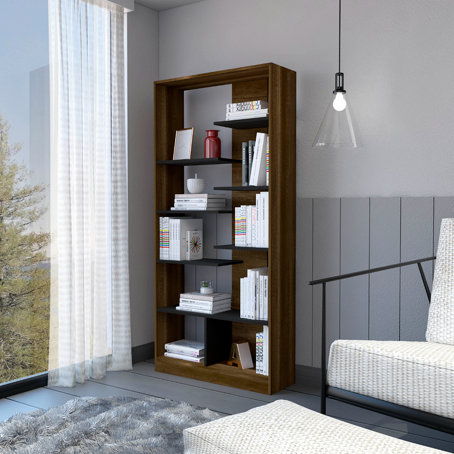 Librería Classic de 170 cm, coñac y wengué