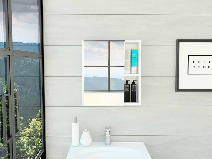 TUHOME CONCEPT Armario de baño de pared Labelle de 45 cm, blanco
