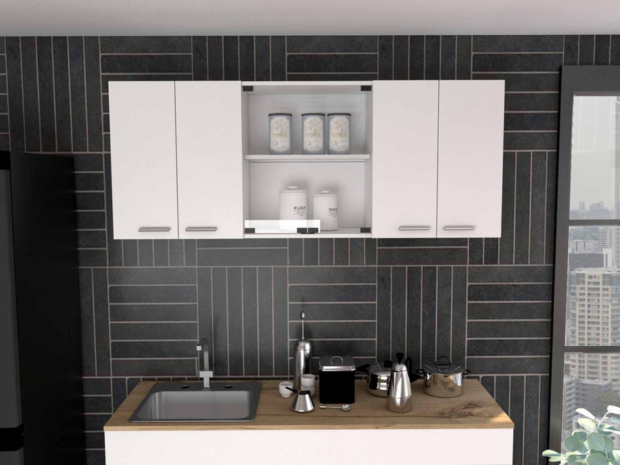 TUHOME CONCEPT Mueble alto de cocina de 150 cm, blanco