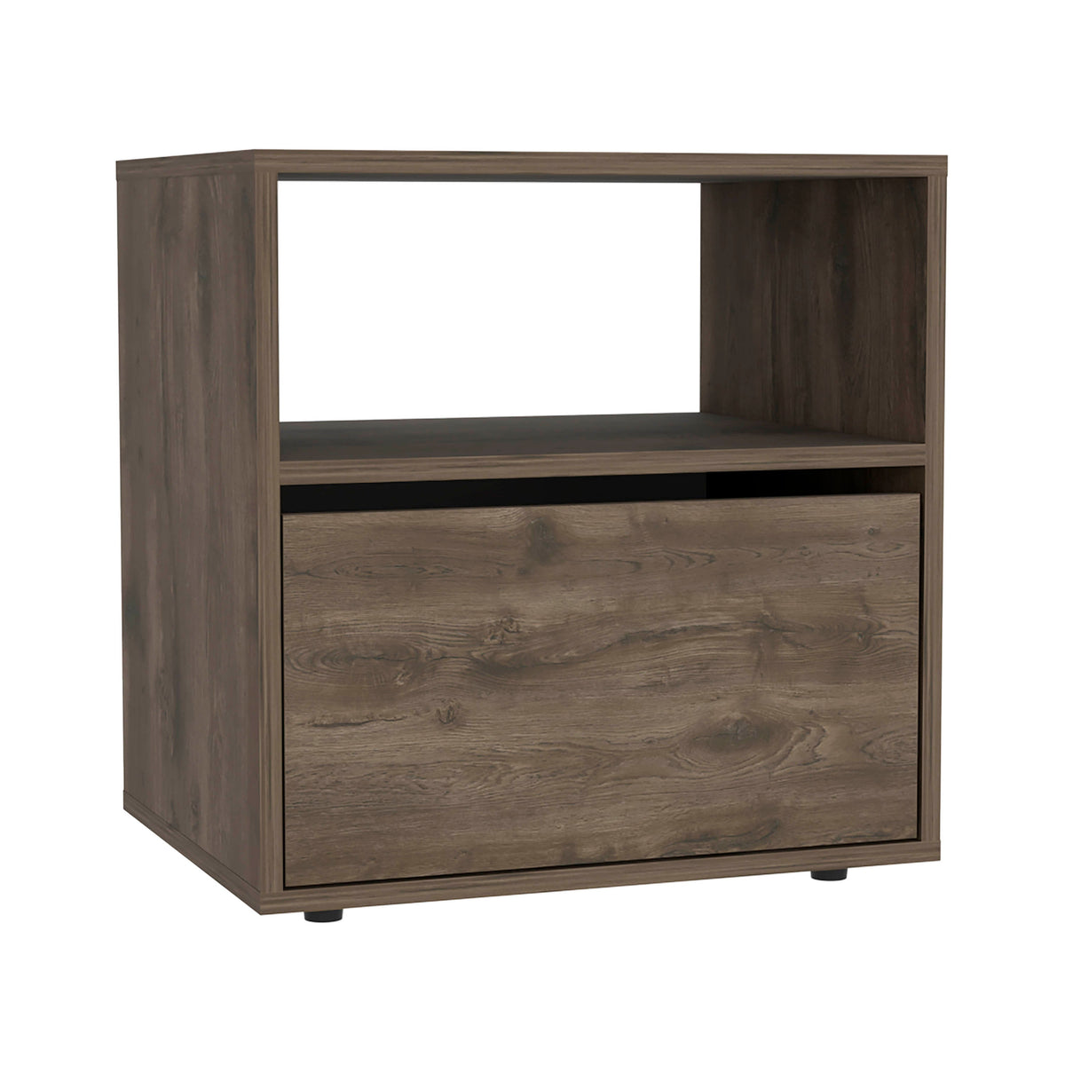 TUHOME CONCEPT Mesita de noche Galanto de 50 cm, roble oscuro