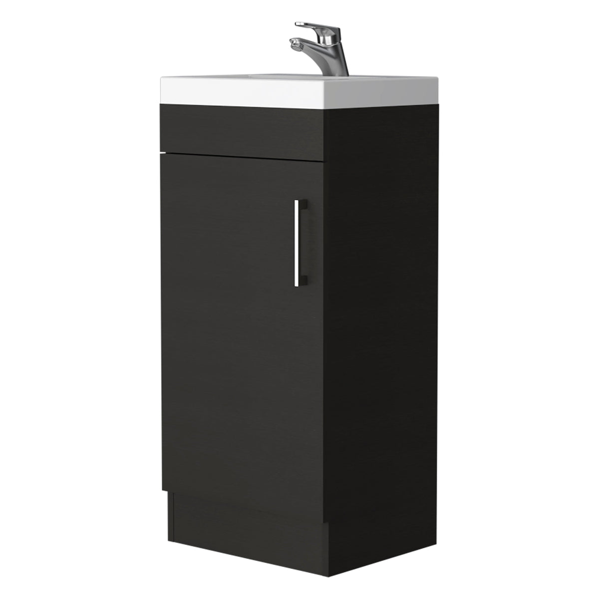 TUHOME CONCEPT Mueble de baño Madrid de 40 cm con lavabo y grifo, wengué