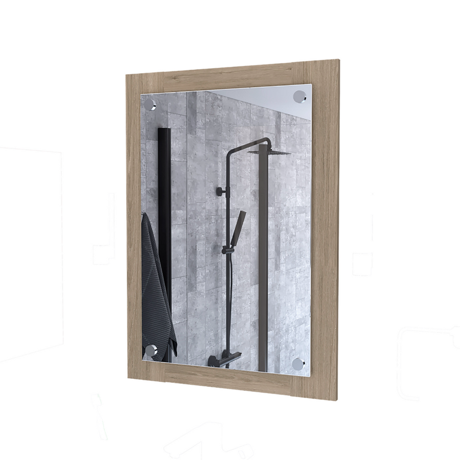 Espejo de baño Vanguard de 50 cm, roble claro